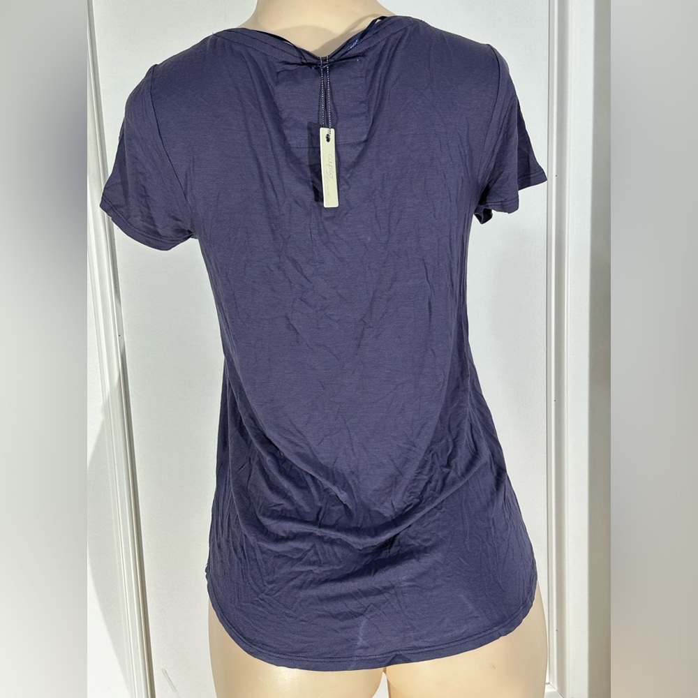 NWT Cupio Women's blue Short Sleeve Tee Top T Shirt Size Medium - Picture 2 of 5